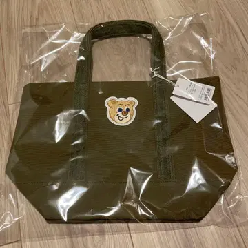 러브러리 올드 테디 와펜 토트백 다크 그린 소