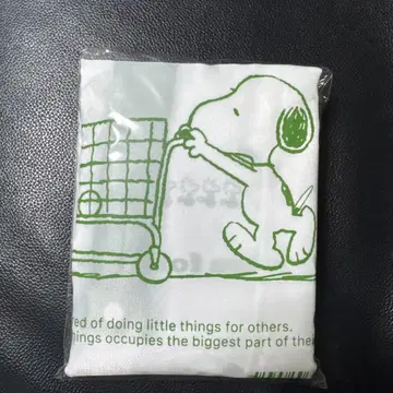 새상품 미개봉 훼미리마트 한정판 SNOOPY 비닐봉투풍 에코백