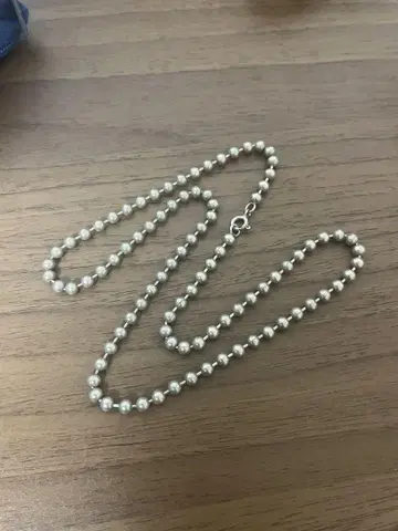 실버 925 3mm 볼 체인 목걸이 50cm