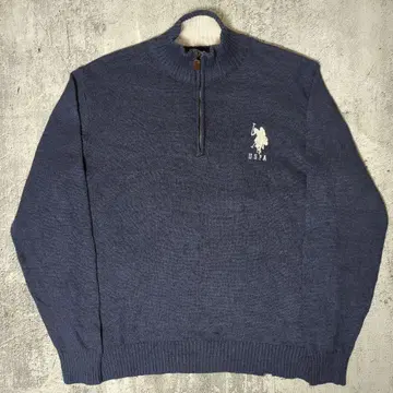 [ U.S. POLO ASSN. ] 하프 지퍼 스웨터 니트