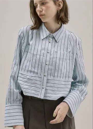 PUBLIC TOKYO 더블 포켓 레이온 숏 셔츠