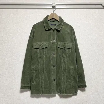 [새상품급] ZARA(자라) 코듀로이 오버사이즈 셔츠 경량 아우터 자켓