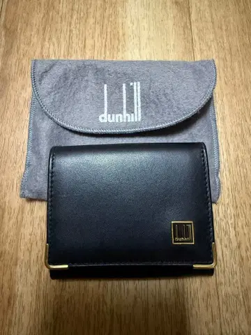 미사용 dunhill 블랙 가죽 코인 케이스