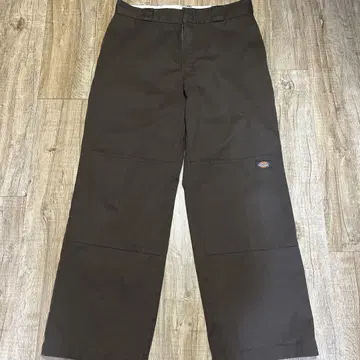 DICKIES 더블니 워크 팬츠 다크 브라운 32