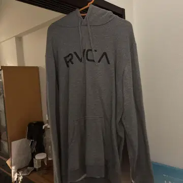 RVCA 그레이 후드 부착 후드티 L 사이즈