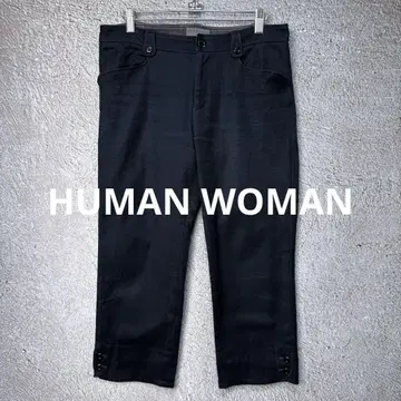 HUMAN WOMAN 크롭 팬츠 네이비 L 사이즈