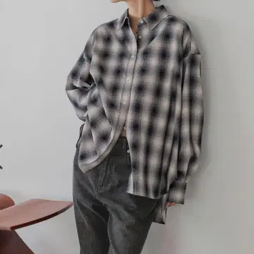모듬 체크 BIG 셔츠 LOWRYSFARM