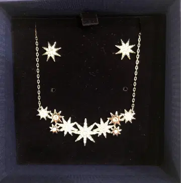SWAROVSKI 화려한 목걸이와 귀걸이 세트