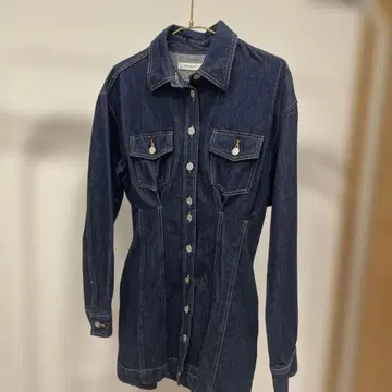 MOUSSY (마우지)의 TUCK WAIST DENIM 미니 드레스