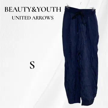 B&Y 유나이티드 애로우즈 새틴 팬츠 네이비 S 이지 팬츠