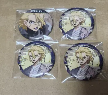 Dr.STONE 마네키네코 콜라보 캔뱃지 4개 세트