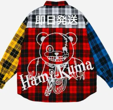 USJ 유니버셜 할로윈 하미쿠마 체크 무늬 셔츠 2024