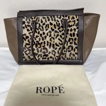 ROPE 레오파드 무늬 레오파드 무늬 가죽 토트백