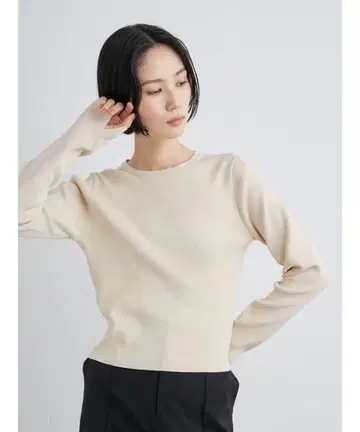 새상품급 미스 로에 sustainable 오가닉 크루 리브 니트