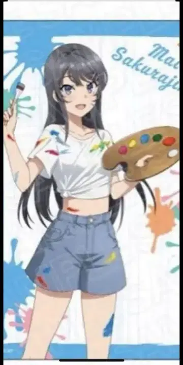 청춘 돼지는 사쿠라지마 마이 미니 아크릴 아트 페인터