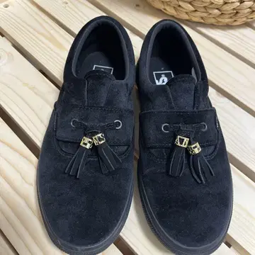 VANS 블랙 스웨이드 스니커즈 태슬 포함