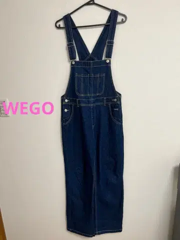 다크 블루 데님 오버롤 WEGO 여성 사이즈 FREE