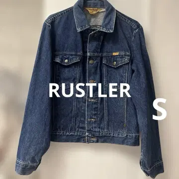 RUSTLER 70s USA제 삼각형 택 데님 자켓 다크 네이비 빈티지