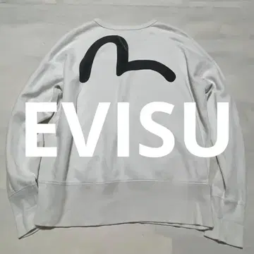 EVISU 양V 에비수 야마네 갈매기 프린트 맨투맨 트레이닝복