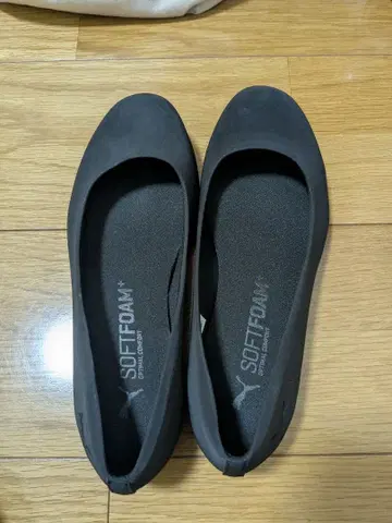 PUMA 용기 플랫슈즈 23cm 블랙 펌프스