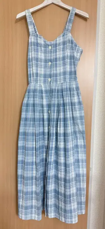 깅엄 체크 패턴 점프스커트