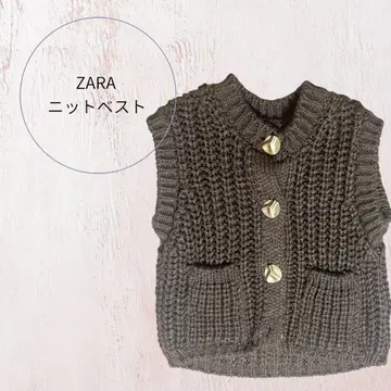 ZARA 니트 베스트 S 사이즈 브라운