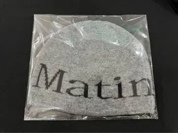 Matin 그레이 로고 니트 모자