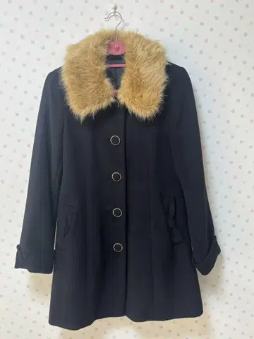Bwlone 퍼 블랙 코트