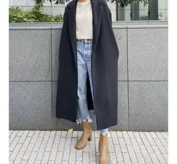 Ungrid 블랙 롱 코트 S