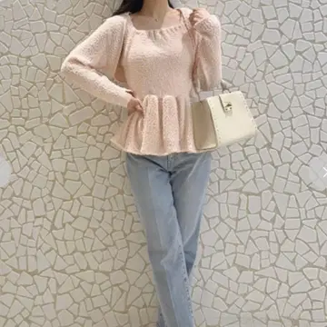 CELFORD 하이라이즈 슬림 레그 스트레치 테이퍼드 데님 팬츠