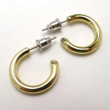 페어 두께 3mm 핸드메이드 놋쇠 후프 귀걸이