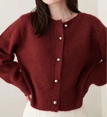 natural couture 동글단추 크루넥 가디건