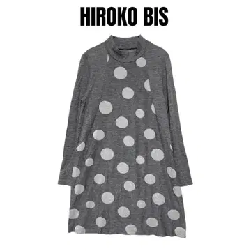[일본제] HIROKO BIS 플로키 도트 하이넥 튜닉 9