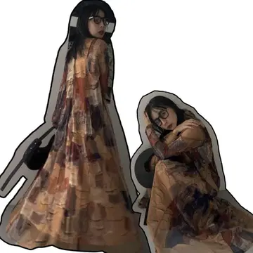 [ Ameri VINTAGE ] UND GYPSUM ART DRESS