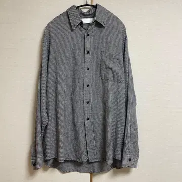 THE KHAKI 긴팔 셔츠 블랙 화이트 체크
