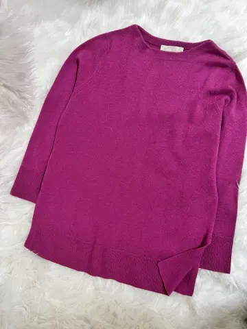 자유구 퓨어 캐시미어 100% 핑크 니트 사이즈 44 루즈한 사이즈