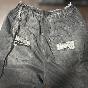 masonprince 블랙 데미지 데님