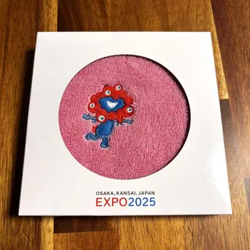 EXPO 2025 미야쿠미야쿠 자수 핸드 타월 핑크