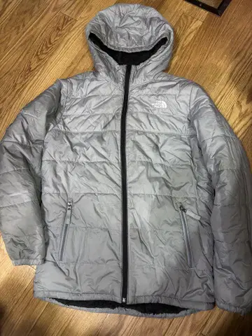 THE NORTH FACE 그레이 다운 자켓 리버서블
