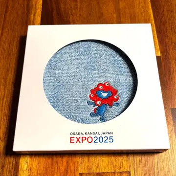 EXPO 2025 미야쿠미야쿠 자수 핸드 타월 블루