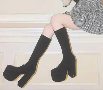 michellMacaron 미셸 마카롱 슬림 레그 스트레치 롱 부츠 M