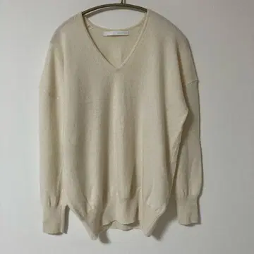 Spick&Span 캐시미어 100% V넥 니트 화이트