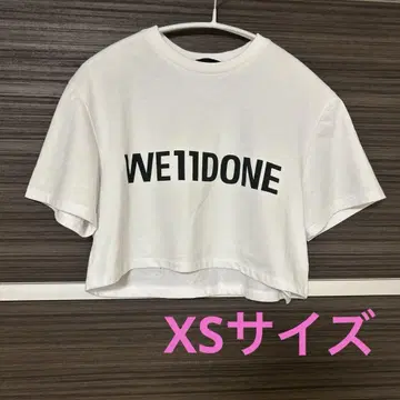 [ 익명 배송 ] WE11DONE 크롭 기장 티셔츠 XS 사이즈