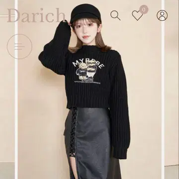 Darich D 베어 로우게이지 니트 상의