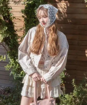 꽃무늬 아이보리 셋업 봄/가을