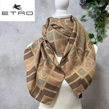 ETRO 스톨 숄 페이즐리 울 실크 대형