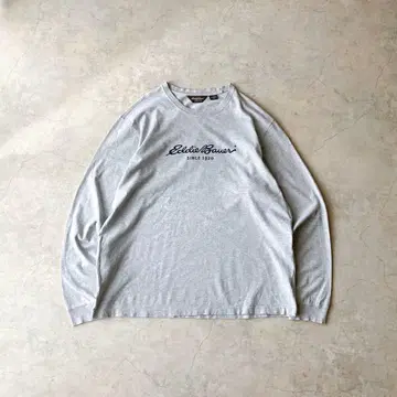 90s 에디 바우어 그레이 로고 긴팔 티셔츠 맨투맨