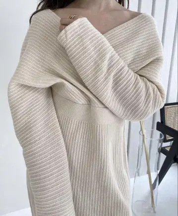 Acka 리브 니트 원피스 rib knit onepiece