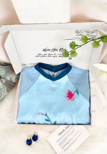 사이즈 M 아오자이 베트남 민족 의상