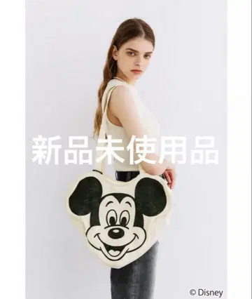 [택 포함 새상품] WCJ 미키 페이스 토트백(아이보리)